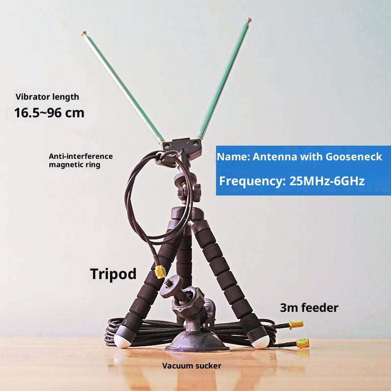 Portable VHF/UHF Wideband Bunny Ear Antenna for SDR Receivers