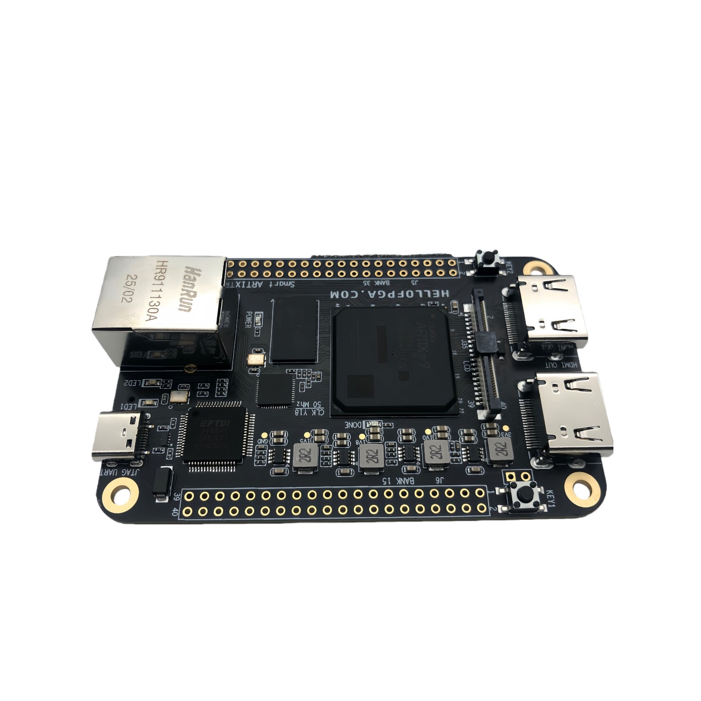 Smart ARTIX XC7A50T FPGA Development Board | Rich Peripherals and Gigabit Ethernet Port