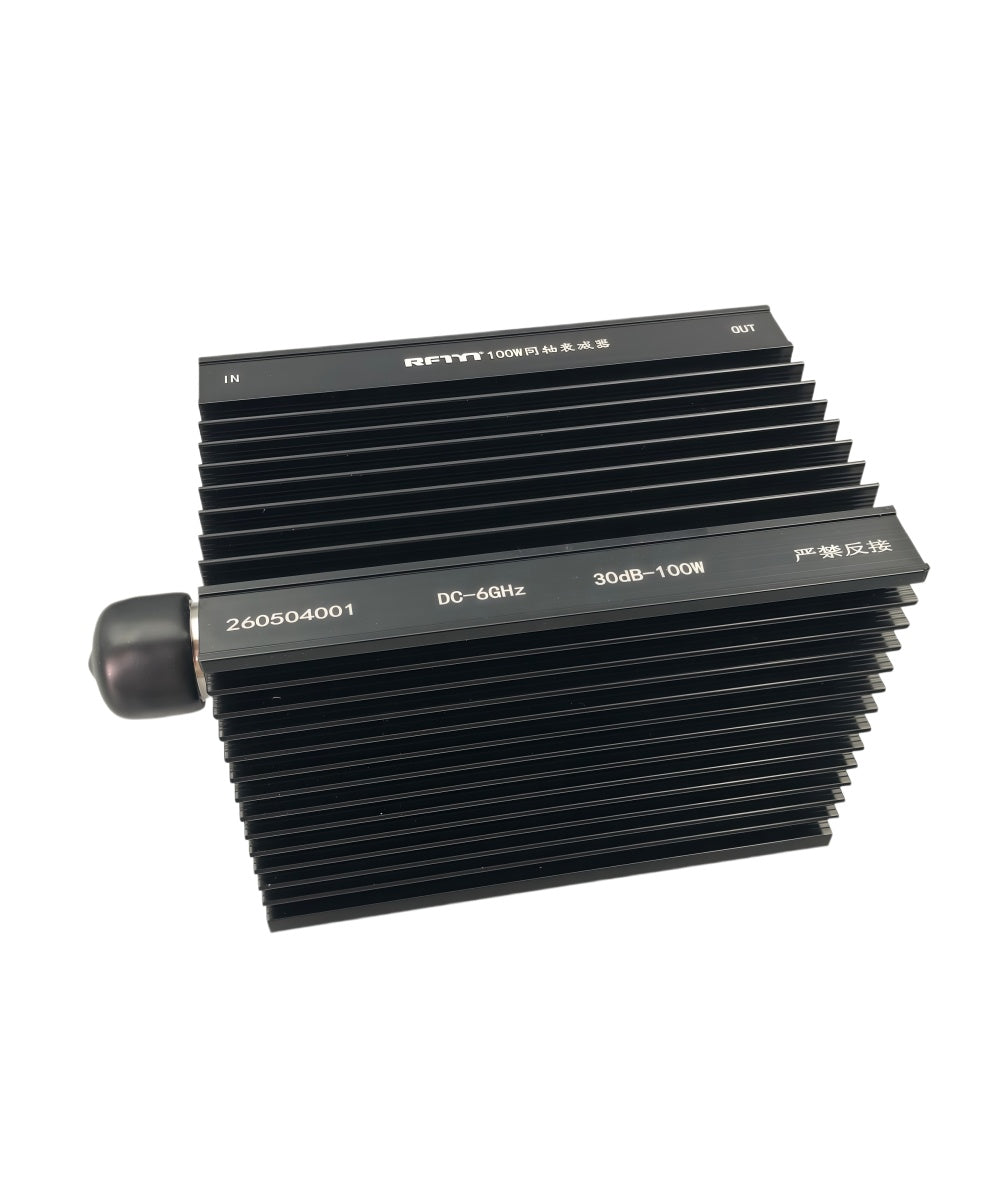 YX-OS54 RFTYT 100W Fixed Attenuator – N-Type Connectors, DC–6GHz Wideband, 30dB Attenuation